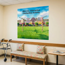 Load image into Gallery viewer, Interactive Clothesline Decal — Reminiscence Sensory Wash Day Activity Mural