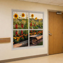 Load image into Gallery viewer, Faux Window Wall Decal for Memory Care — Dock Waterfront Scene, Therapeutic Nature View, LTC Hallway Décor