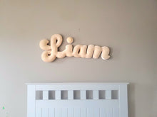 Load image into Gallery viewer, Fabric Name Sign, Fabric Letters For Wall, Plush Letters For Nursery Wall, Plush Fabric Name Sign For Wall