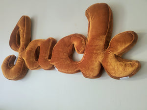 Custom Plush Name Wall Pillow,  Name Sign Letters For Wall, Plush Letters For Nursery Wall, Plush Fabric Name Sign For Wall