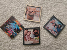 Load image into Gallery viewer, Custom Wood Photo Magnet | Laser Cut Frame | Personalized Fridge Magnet | Pet Photo Gift | Photo Keepsake Magnet - RB &amp; Co. Pillows