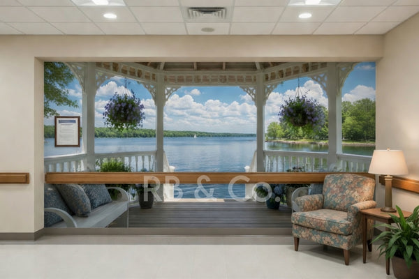 Canadian Rockies Panoramic Wall Mural | Senior Care & Wellness Spaces