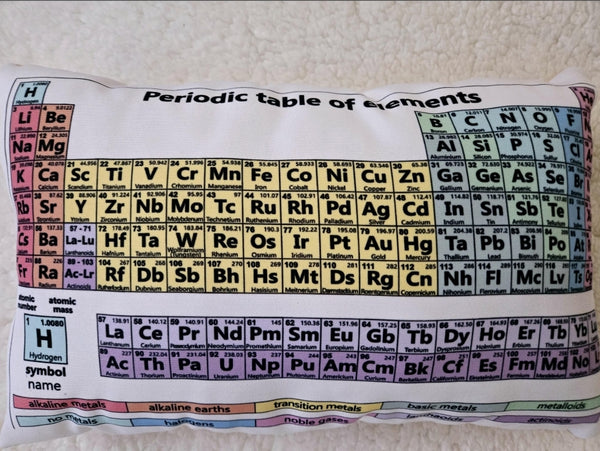 Periodic Table Pillow | Educational Chemistry Decor | Science Classroom decor | Science Lover Tool