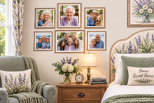Load image into Gallery viewer, Personalized Family Photo Wall Decals for Seniors, Faux Framed Pictures, Removable Resident Room Decor, Nursing Home &amp; Memory Care Gift