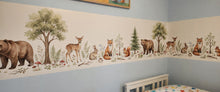 Load image into Gallery viewer, Forest Animals Wall Border | Woodland Nursery Wallpaper Decal