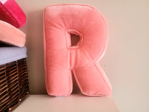 Velvet Letter Pillow (Wide), Kids Alphabet Letter Decor, Nursery Monogram Pillow, Letter Cushion, Child Gift, Teen Gift, Kids Room Decor