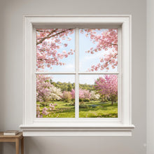 Load image into Gallery viewer, Faux Window Wall Decal | Scenic Nature Window View | Garden, Forest &amp; Lake Wall Décor