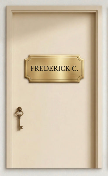 Resident Door Personalization Collection, Door Sign Nameplate Decal for Senior Homes & Assisted Living, Personalized Removable Room Sign