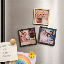 Load image into Gallery viewer, Custom Wood Photo Magnet | Laser Cut Frame | Personalized Fridge Magnet | Pet Photo Gift | Photo Keepsake Magnet - RB &amp; Co. Pillows
