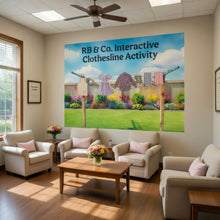 Load image into Gallery viewer, Interactive Clothesline Decal — Reminiscence Sensory Wash Day Activity Mural