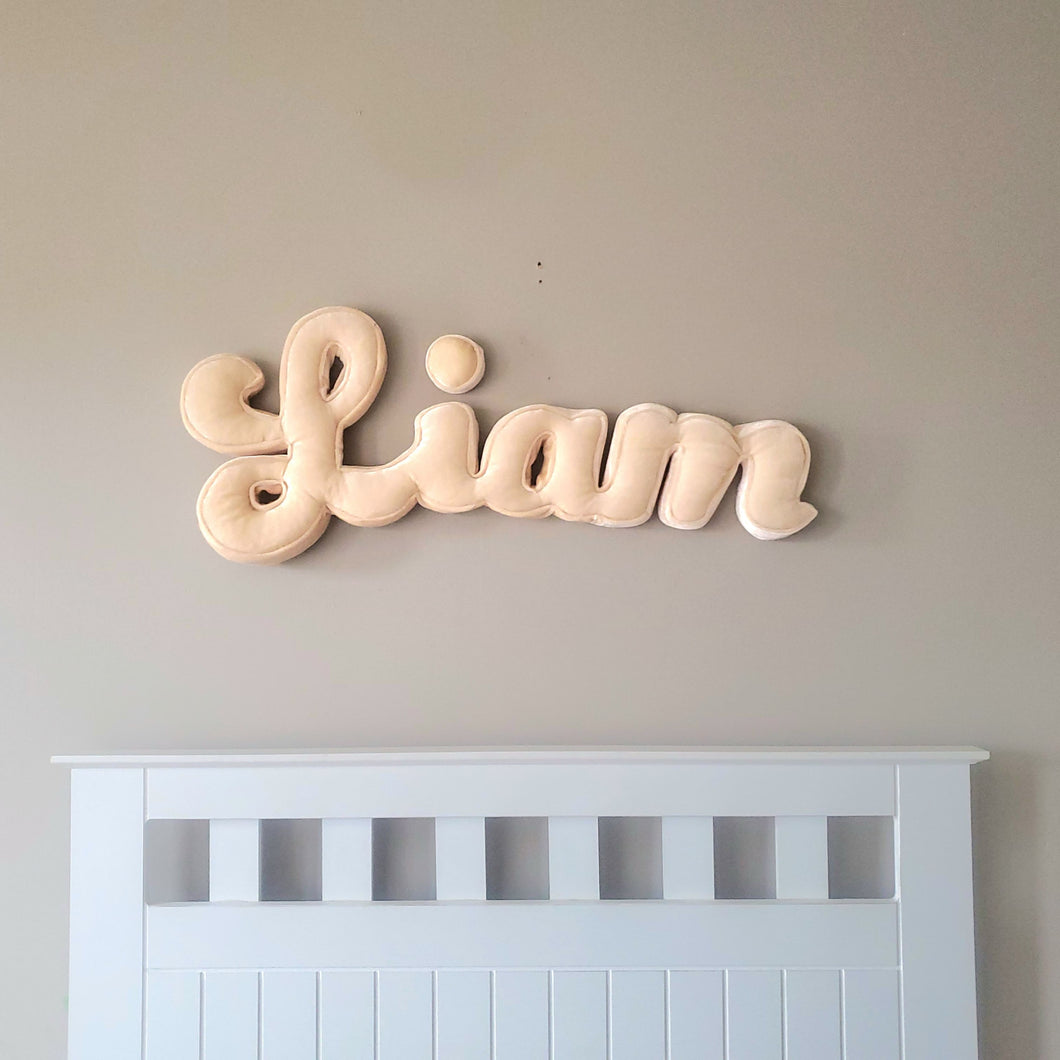 Plush Fabric Name Sign For Wall, Pillow Name Sign, Letters For Wall, Plush Letters For Nursery Wall,