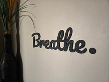 Load image into Gallery viewer, Breathe Wood Sign | Therapist Office Mental Health Wall Decor | Mindfulness Quote | Counselor Gift - RB &amp; Co. Pillows