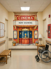 Load image into Gallery viewer, Cinema Movie Theater Wall Mural | Dementia Alzheimer's Friendly Decor | Memory Care Reminiscence Therapy - RB &amp; Co. Pillows
