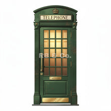 Load image into Gallery viewer, Red British Telephone Kiosk Door Wrap, Senior Care Decal, 24×72"