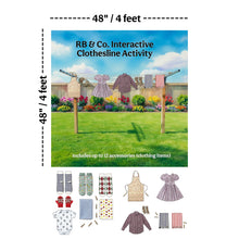 Load image into Gallery viewer, Interactive Clothesline Decal — Reminiscence Sensory Wash Day Activity Mural