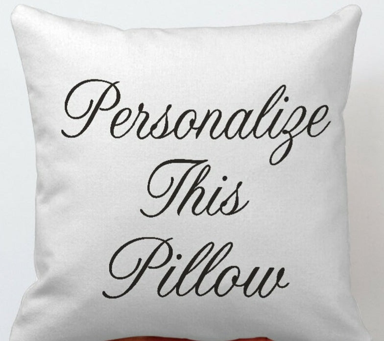 RB & Co. Custom Personalized Script Pillow Surname, Anniversary, Housewarming gift