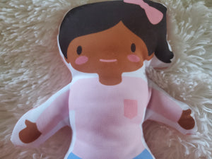 African American Plush Soft Doll, Fabric Doll, Pillow Toy Doll