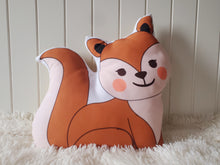 Load image into Gallery viewer, Squirrel Woodland Animal Plush Toy, Decorative Pillows, Kids Room Decor, Woodland Nursery Decor,  Bear Woodland Animal Pillows