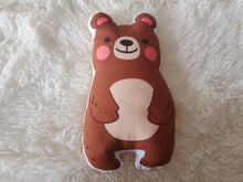 Load image into Gallery viewer, Bear Woodland Animal Plush Toy, Decorative Pillows, Kids Room Decor, Woodland Nursery Decor,  Bear Woodland Animal Pillows