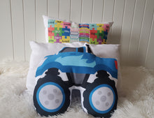Load image into Gallery viewer, Monster Truck Plush Toy, Kids Throw Pillow, Boys Room Decor