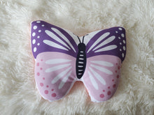 Load image into Gallery viewer, Butterfly Pillow, Pink Purple Decor, Kids Room Decor, Teen Room Decor, Butterfly Gift, Butterfly Wall Decor