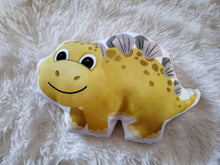 Load image into Gallery viewer, Soft Stuffed Dinosaur Pillow Toy, Plush Dinosaur, Green, Yellow