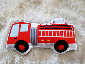 Firetruck Decorative Pillow, Firetruck Plush Toy, Boys Room Decor, Throw Pillows for Kids