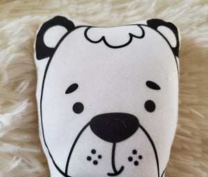 Monochrome Animal Soft Plush Toy, Animal Decorative Pillow, Nursery Decor, Kids Decor, Gender Neutral Baby Gift
