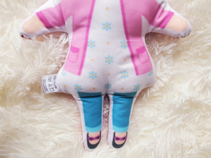 Plush Soft Doll, Handmade Fabric Plush Doll, Toddler Gift, Pillow Toy Doll