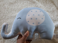 Load image into Gallery viewer, Elephant Decorative Pillow, Elephant Nursery Decor, Stuffed Elephant