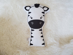 Monochrome Animal Pillow,  Black White Nursery Decor, Gender Neutral Baby Gift