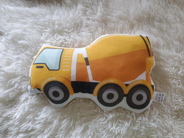 Construction Truck Decorative Pillow, Construction ThemePlush Toy, Boys Room Decor, Throw Pillows for Kids