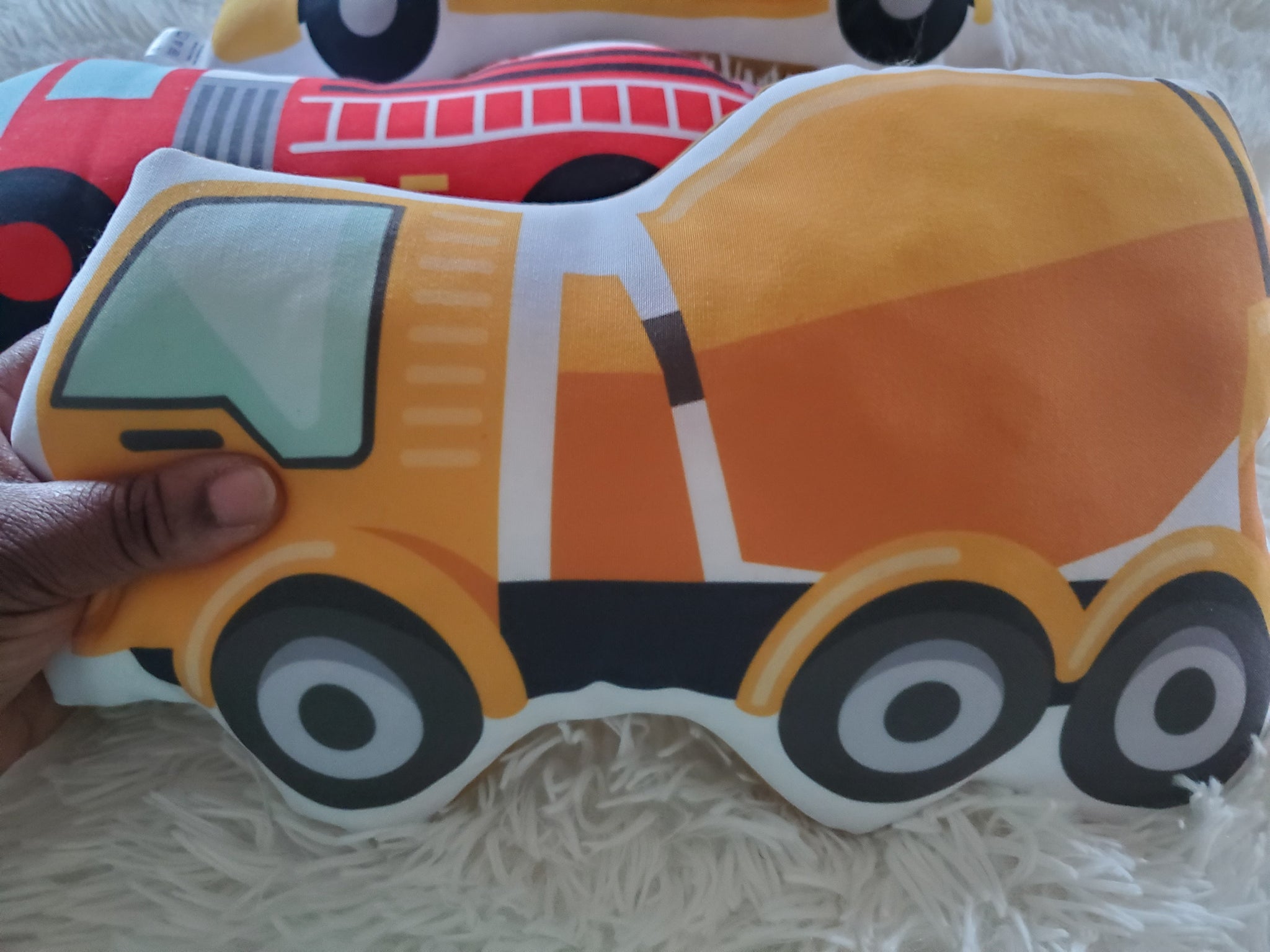 at Home Dump Truck Plush Throw Pillow