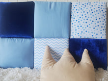 Load image into Gallery viewer, Kids Cushioned Wall Panels, Velvet Headboad Cushions,  Protective Padded Wall Decor, Kids Wall Cushions