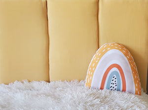 Velour Velvet Upholstered Headboard Panels, Upholstered Headboad Cushions,  Protective Padded Wall Decor, Kids Wall Cushions