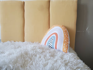 Velour Velvet Upholstered Headboard Panels, Upholstered Headboad Cushions,  Protective Padded Wall Decor, Kids Wall Cushions
