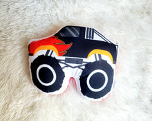 Load image into Gallery viewer, Monster Truck Decor Pillow, Kids Throw Pillow, Boys Room Decor