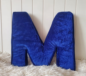 Large Velvet Letter Pillow, Alphabet Letter 14", Nursery Monogram Pillow, Letter Cushion, Child Gift, Teen Gift, Kids Room Decor
