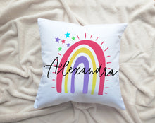 Load image into Gallery viewer, Personalized Name Pillow| Nursery Kids Pillow Cushion| Room Decor| Includes Pillow Cover and Insert 16x16