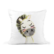 Load image into Gallery viewer, Zebra Nursery Kids Pillow Cushion Room Decor Includes Pillow Cover and Insert 16x16