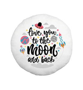 Love You To The Moon Pillow Cushion Kids Room Nursery Decor 16x16 Cover + Insert