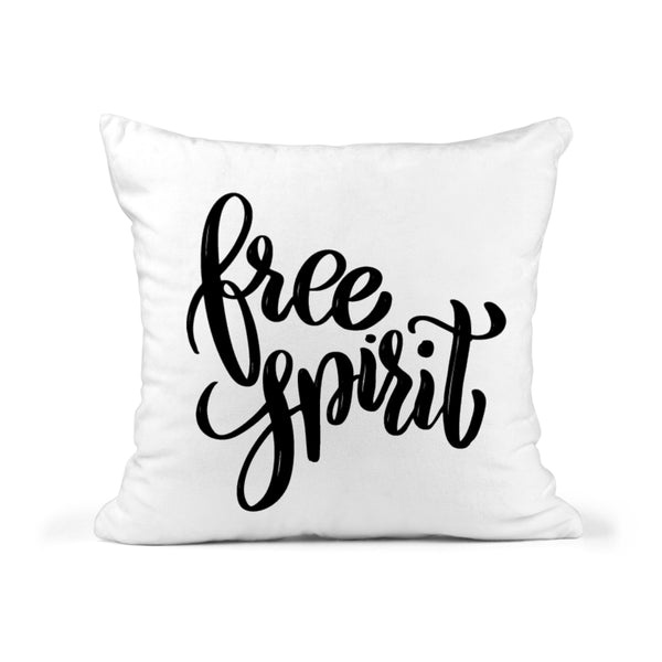 Free Spirit Inspirational Quote Words Pillow Cushion 18x18 RB & Co. Cover + Insery
