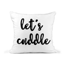 Load image into Gallery viewer, RB &amp; Co. Let&#39;s Cuddle 18x18 Quote Throw Pillow Accent Cushion