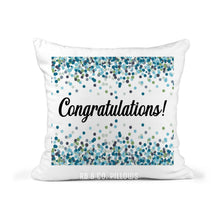 Load image into Gallery viewer, RB &amp; Co. Congratulations Confetti Throw Pillow Gift | 16x16 Pillow Cushion Gift