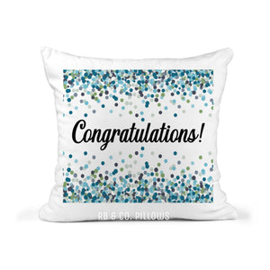 RB & Co. Congratulations Confetti Throw Pillow Gift | 16x16 Pillow Cushion Gift