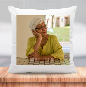 RB & Co.  Memorial Photo Pillow| Option to Add A Quote Of Choice To The Back| Choose Your Quote |18x18