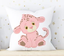 Load image into Gallery viewer, Baby Jungle Animals Pillow Chidren&#39;s Kids Nursery Room Decor Includes Pillow Cover and Insert 16x16 Your Child&#39;s Name Cushion