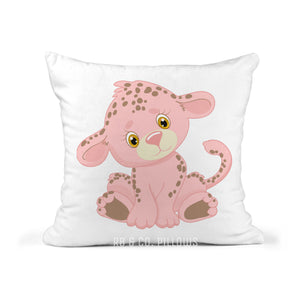 Baby Jungle Animals Pillow Chidren's Kids Nursery Room Decor Includes Pillow Cover and Insert 16x16 Your Child's Name Cushion