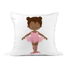 Load image into Gallery viewer, RB &amp; Co. Cute Pink Ballerina 16x16 Accent Pillow Cushion Kids Room Decor