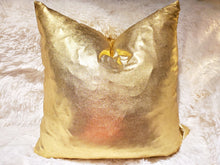 Load image into Gallery viewer, Gold Throw Pillow Decorative Pillow Covers Accent Cushion Sham Covers 18x18 RB &amp; Co.